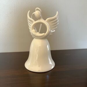 Porcelain angel bell ornament